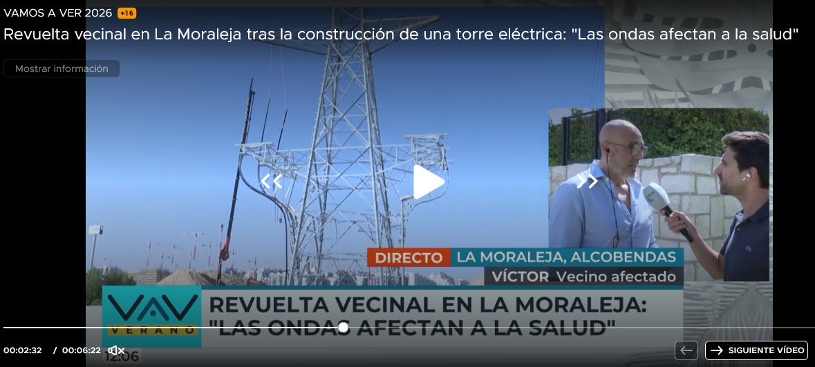 Revuelta vecinal en La Moraleja tras la construcción de una torre eléctrica a 30 metros de las urbanizaciones de lujo