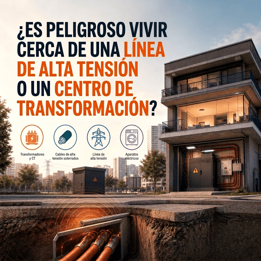 ¿Es peligroso vivir cerca de una línea de alta tensión o un centro de transformación?